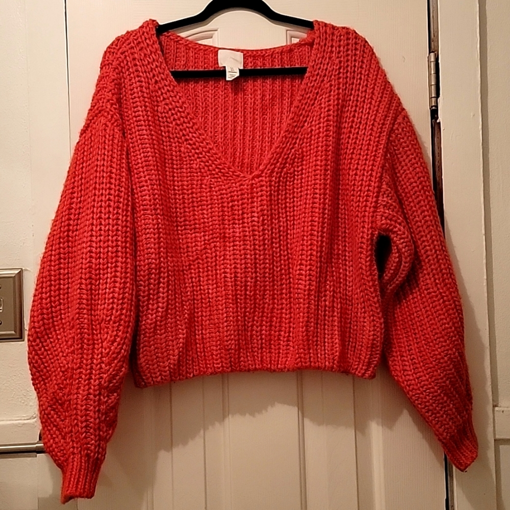 H&M Orange chunky sweater
